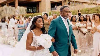 Photo of Simone Biles in 120 dollar dress blasted for unkempt hair – This is her handsome husband